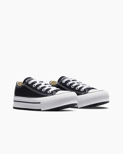 Converse Chuck Taylor All Star EVA Lift Kids' Platform Shoes Black / White USA | C-54293109