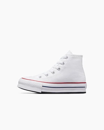 Converse Chuck Taylor All Star EVA Lift Kids' Platform Shoes White / Dark Red / Navy USA | C-53940769