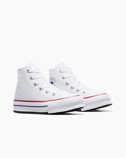 Converse Chuck Taylor All Star EVA Lift Kids' Platform Shoes White / Dark Red / Navy USA | C-53940769
