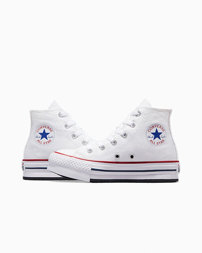 Converse Chuck Taylor All Star EVA Lift Kids' Platform Shoes White / Dark Red / Navy USA | C-53940769
