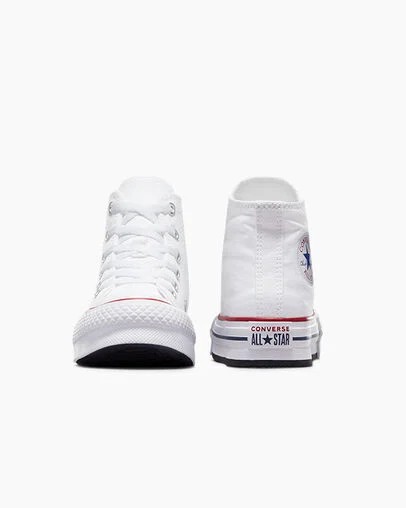 Converse Chuck Taylor All Star EVA Lift Kids' Platform Shoes White / Dark Red / Navy USA | C-53940769