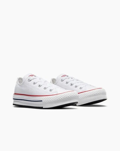 Converse Chuck Taylor All Star EVA Lift Kids' Platform Shoes White / Dark Red / Navy USA | C-13458729