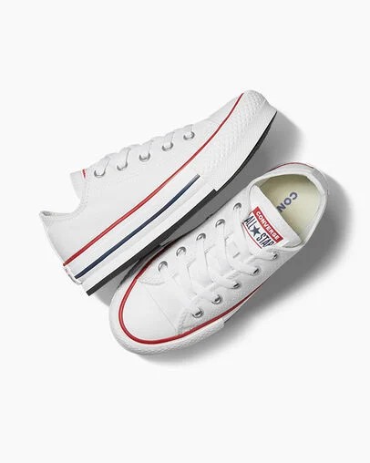 Converse Chuck Taylor All Star EVA Lift Kids' Platform Shoes White / Dark Red / Navy USA | C-13458729