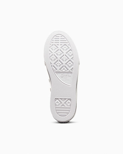 Converse Chuck Taylor All Star EVA Lift Leather Kids' Platform Shoes White / Beige White / Black USA | C-73540269