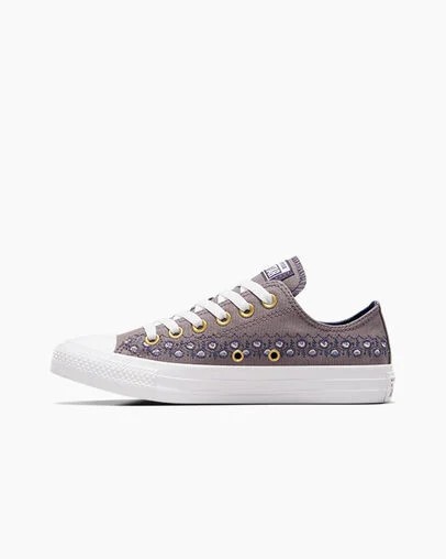 Converse Chuck Taylor All Star Embroidered Florals Women Sneakers Brown / Brown / White USA | C-41285979