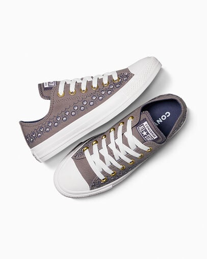 Converse Chuck Taylor All Star Embroidered Florals Women Sneakers Brown / Brown / White USA | C-41285979