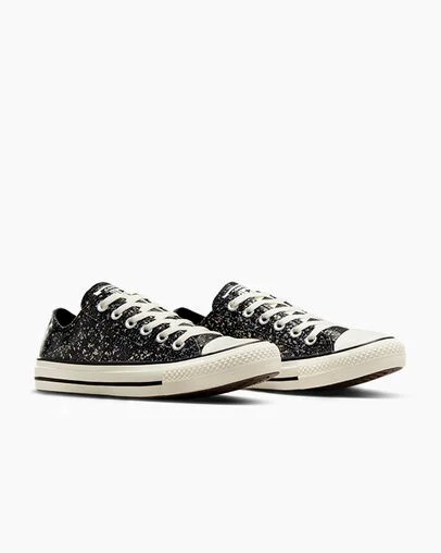 Converse Chuck Taylor All Star Glitter Women Sneakers Black USA | C-28415639