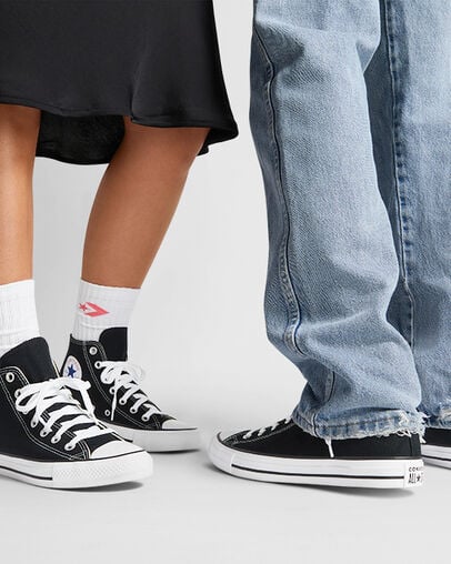 Converse Chuck Taylor All Star Kids' Canvas Shoes Black USA | C-87964539