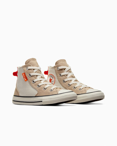 Converse Chuck Taylor All Star Kids' Canvas Shoes Beige / Orange USA | C-30619759