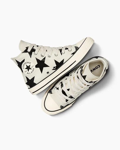 Converse Chuck Taylor All Star Large Stars Women Sneakers White USA | C-12367589