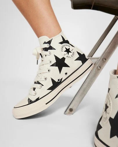 Converse Chuck Taylor All Star Large Stars Women Sneakers White USA | C-12367589