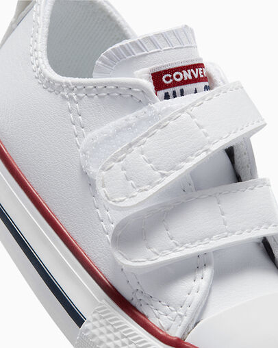 Converse Chuck Taylor All Star Leather Kids' Sneakers White USA | C-23815799