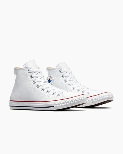 Converse Chuck Taylor All Star Leather Women Sneakers White USA | C-41596289