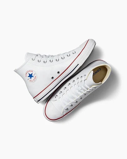 Converse Chuck Taylor All Star Leather Women Sneakers White USA | C-41596289