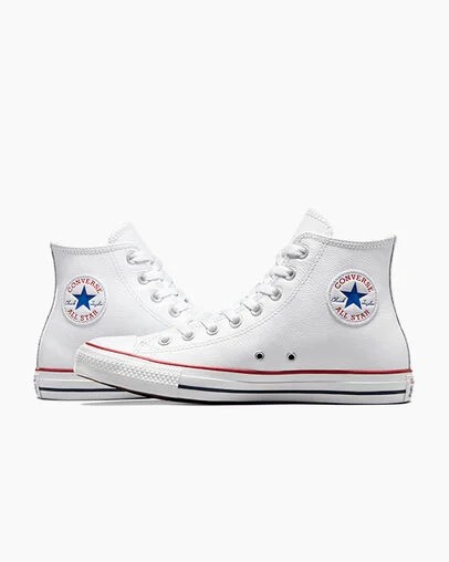 Converse Chuck Taylor All Star Leather Women Sneakers White USA | C-41596289