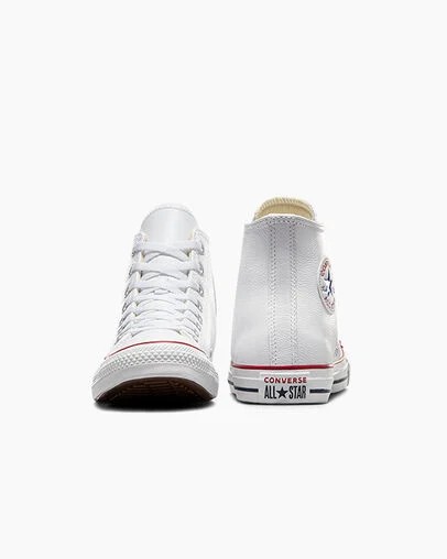 Converse Chuck Taylor All Star Leather Women Sneakers White USA | C-41596289