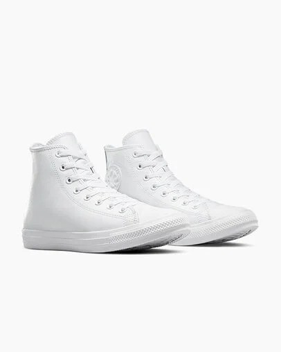 Converse Chuck Taylor All Star Leather Women Sneakers White USA | C-02148569