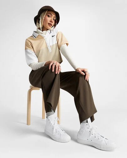 Converse Chuck Taylor All Star Leather Women Sneakers White USA | C-02148569