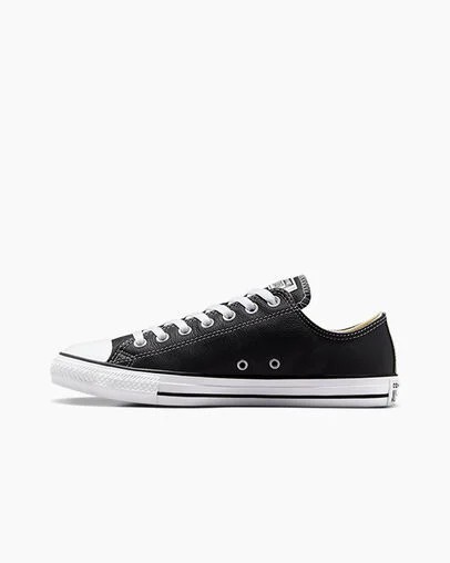 Converse Chuck Taylor All Star Leather Women Tennis Shoes Black USA | C-93162479