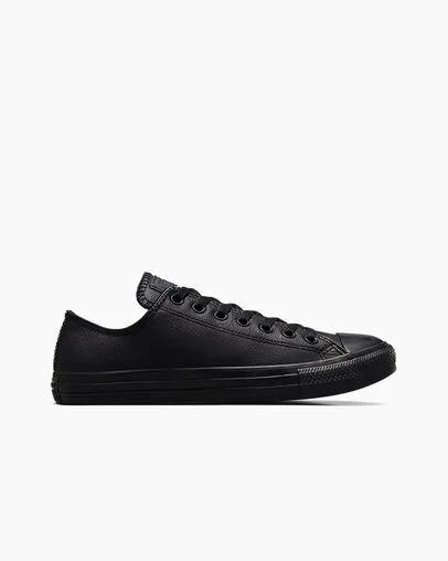 Converse Chuck Taylor All Star Leather Women Tennis Shoes Black USA | C-79456809