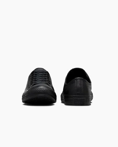 Converse Chuck Taylor All Star Leather Women Tennis Shoes Black USA | C-79456809