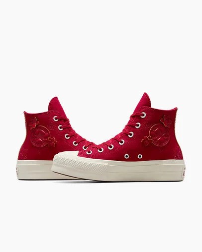 Converse Chuck Taylor All Star Lift 3D Florals Women Sneakers Red USA | C-75269309