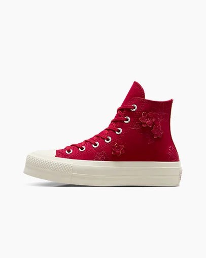 Converse Chuck Taylor All Star Lift 3D Florals Women Sneakers Red USA | C-71032599