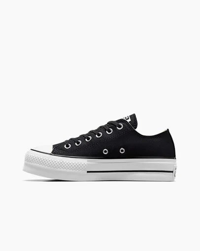 Converse Chuck Taylor All Star Lift Platform Women Canvas Shoes Black / White USA | C-39817029