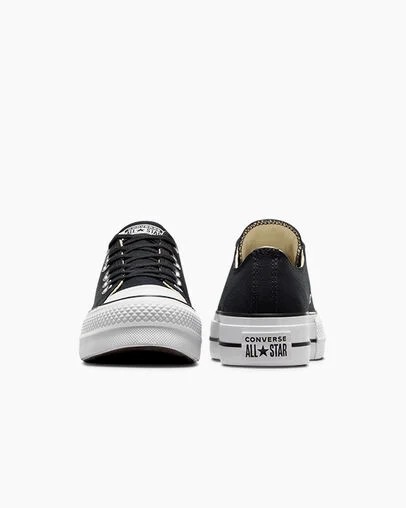Converse Chuck Taylor All Star Lift Platform Women Canvas Shoes Black / White USA | C-39817029