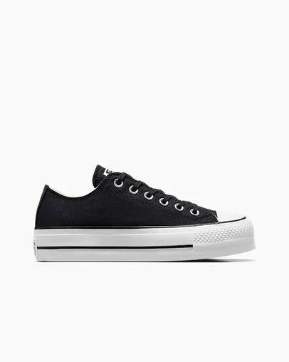Converse Chuck Taylor All Star Lift Platform Women Canvas Shoes Black / White USA | C-39817029