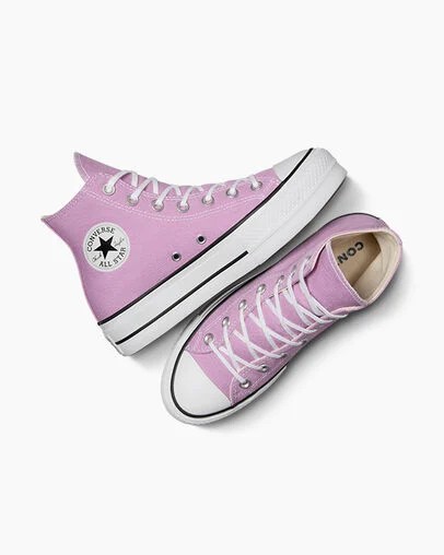 Converse Chuck Taylor All Star Lift Platform Women Canvas Shoes Light Purple /White / Black USA | C-16583429