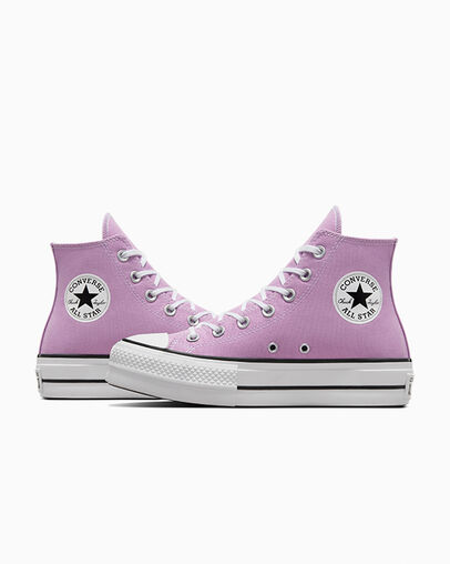 Converse Chuck Taylor All Star Lift Platform Women Canvas Shoes Light Purple /White / Black USA | C-16583429