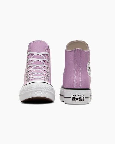 Converse Chuck Taylor All Star Lift Platform Women Canvas Shoes Light Purple /White / Black USA | C-16583429