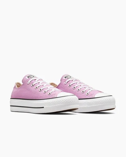 Converse Chuck Taylor All Star Lift Platform Women Canvas Shoes Light Purple /White / Black USA | C-91286039