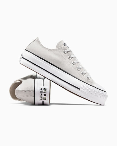 Converse Chuck Taylor All Star Lift Platform Women Canvas Shoes Grey / White / Black USA | C-47891329