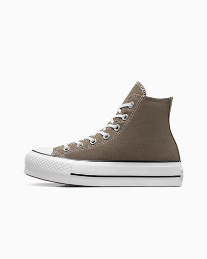 Converse Chuck Taylor All Star Lift Platform Women Canvas Shoes Grey / White / Black USA | C-85263719