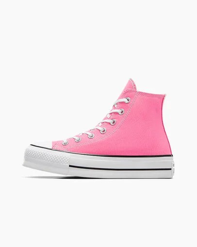 Converse Chuck Taylor All Star Lift Platform Women Canvas Shoes Pink / White / Black USA | C-42096159