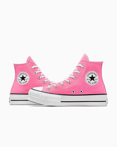 Converse Chuck Taylor All Star Lift Platform Women Canvas Shoes Pink / White / Black USA | C-42096159