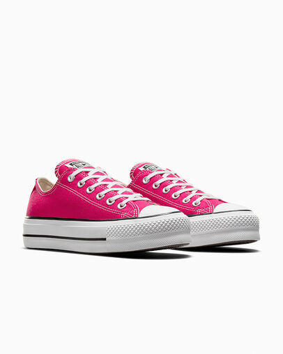 Converse Chuck Taylor All Star Lift Platform Women Canvas Shoes Pink / White / Black USA | C-02783569