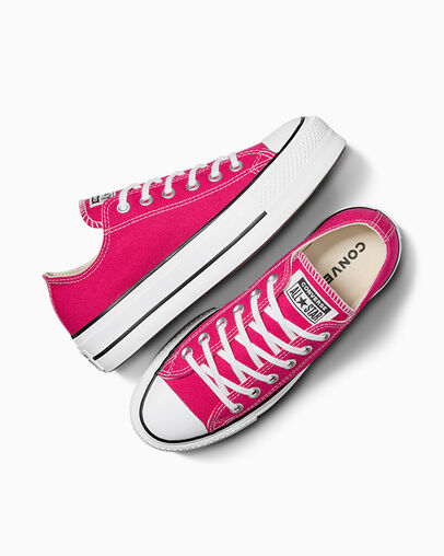 Converse Chuck Taylor All Star Lift Platform Women Canvas Shoes Pink / White / Black USA | C-02783569