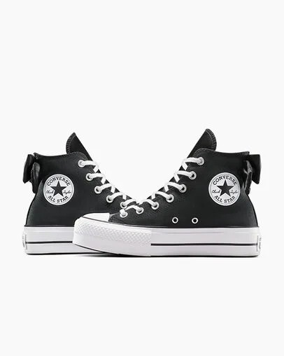 Converse Chuck Taylor All Star Lift Women Platform Shoes Black / White USA | C-58397619