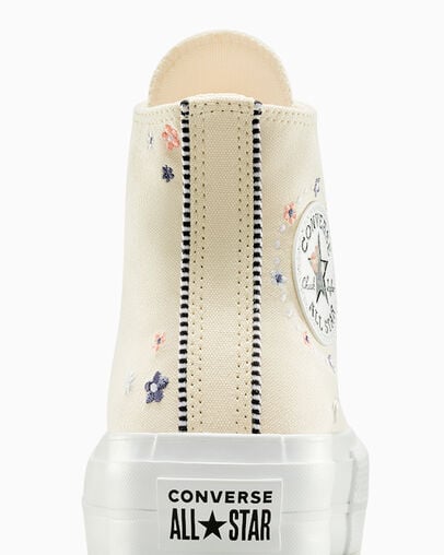 Converse Chuck Taylor All Star Lift Women Platform Shoes Light Beige / White / Coral USA | C-87906259