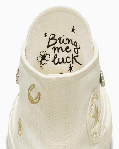 Converse Chuck Taylor All Star Lift Women Platform Shoes White / Gold / Silver USA | C-63451909