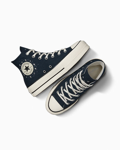 Converse Chuck Taylor All Star Lift Women Platform Shoes Blue USA | C-08264979