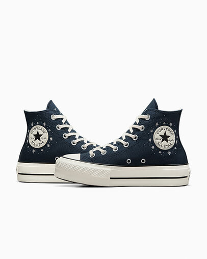 Converse Chuck Taylor All Star Lift Women Platform Shoes Blue USA | C-08264979