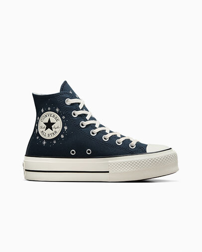 Converse Chuck Taylor All Star Lift Women Platform Shoes Blue USA | C-08264979