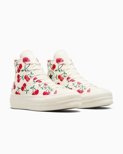 Converse Chuck Taylor All Star Lift Women Platform Shoes White / Red / Green USA | C-24709839