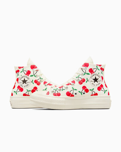 Converse Chuck Taylor All Star Lift Women Platform Shoes White / Red / Green USA | C-24709839