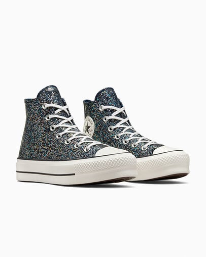 Converse Chuck Taylor All Star Lift Women Platform Shoes Blue / Black USA | C-35812499