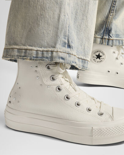 Converse Chuck Taylor All Star Lift Women Platform Shoes White / Black USA | C-98715049